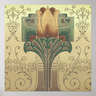 Poster Fleur d'artisanat victorien