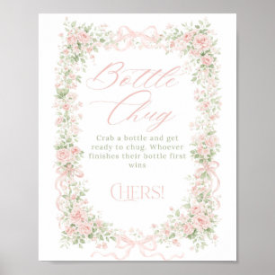 Poster Fleur de Bébé Arc en Fleur Fille Biberon Cul-sec