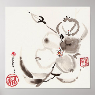 Poster Fleur de blanc