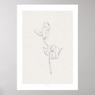 Poster Fleur de charbon de bois Imprimer 'Helleborum'