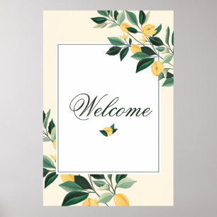 Poster Fleur de citron Arbre Floral Élégant Accueil