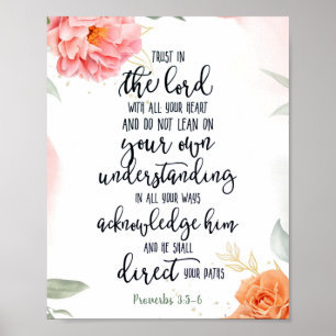 Poster Fleur de confiance dans le Seigneur