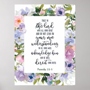 Poster Fleur de confiance dans le Seigneur  