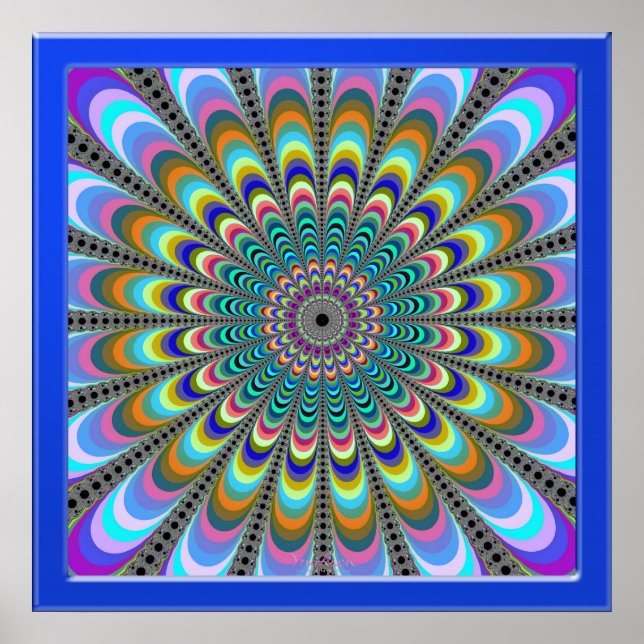 Poster Fleur de couleur (Devant)