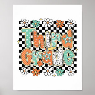 Poster Fleur de crayon de troisième année Premiers jours