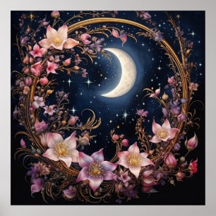 Poster Fleur de croissant lunaire