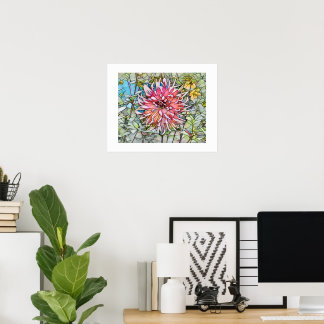 POSTER FLEUR DE DAHLIA