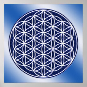 Poster Fleur de la vie / ciel