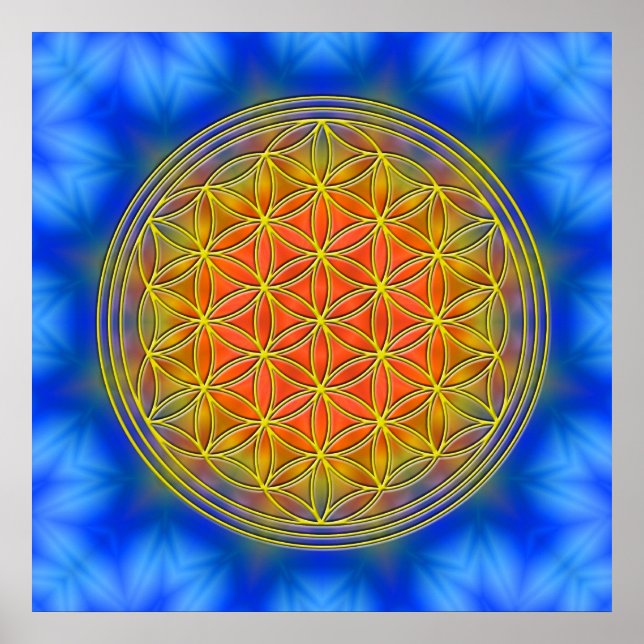 Poster Fleur de la vie Motif 13 (Devant)