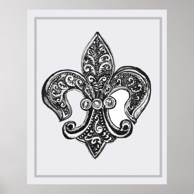 Poster Fleur de Lis (Devant)