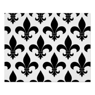 Poster Fleur de lis Motif