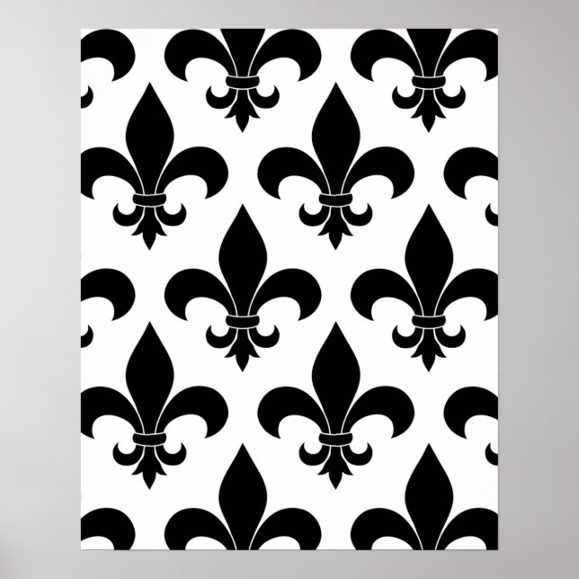 Poster Fleur de lis motif Paris (Devant)