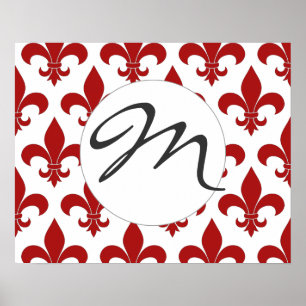 Poster Fleur de lis motif Paris