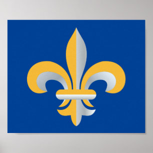 Poster Fleur de Lis symbol