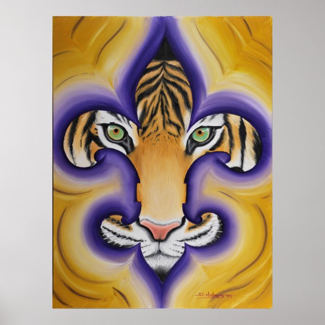 Poster Fleur de lis Tiger (Devant)