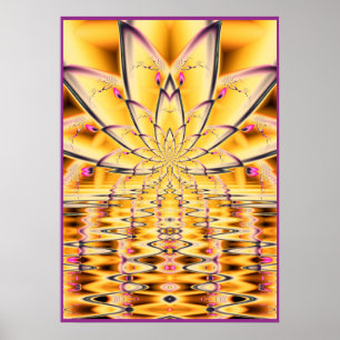 Poster Fleur de lotus jaune