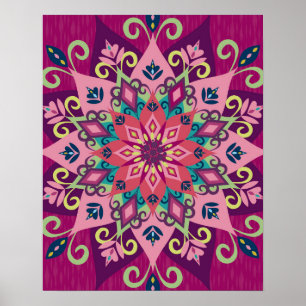 Poster Fleur de mandala