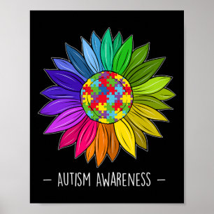 Poster Fleur de marguerite de sensibilisation à l'autisme