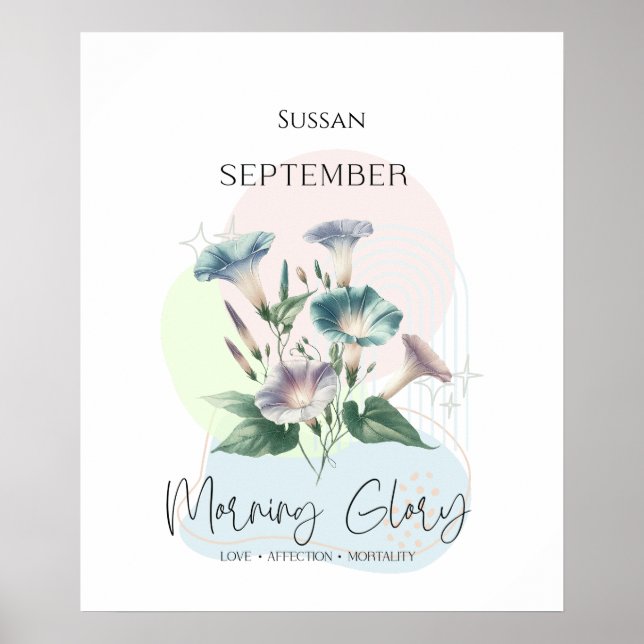Poster Fleur de naissance de la gloire du matin pour sept (Devant)