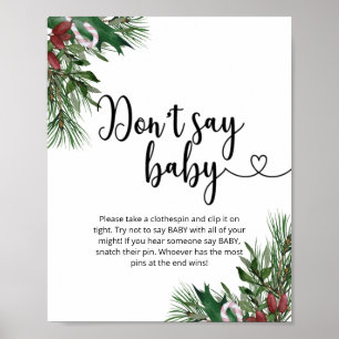 Poster Fleur de Noël Ne pas dire bébé