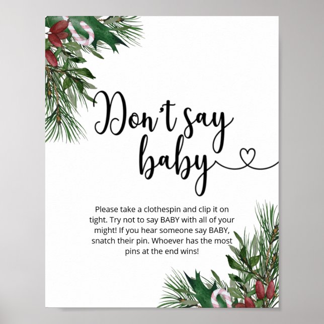 Poster Fleur de Noël Ne pas dire bébé (Devant)