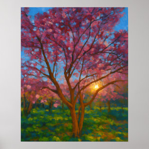 Poster Fleur de rayonnement - Art forestier enchanté