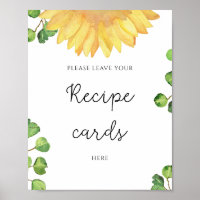 Fleur de soleil aquarelle laissez votre carte de r