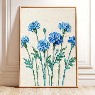 Poster Fleur de Tagète Art Minimaliste