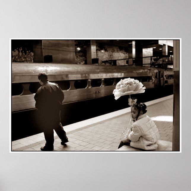 Poster Fleur de train fille (Devant)