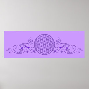 Poster Fleur de vie / Blume des Lebens - vintage VI