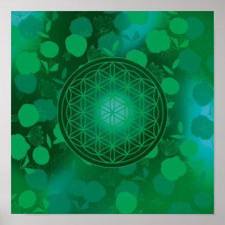 Poster fleur de vie, chakra, zen, géométrique sacrée, pur
