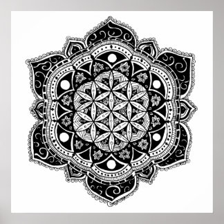Poster Fleur de vie Mandala