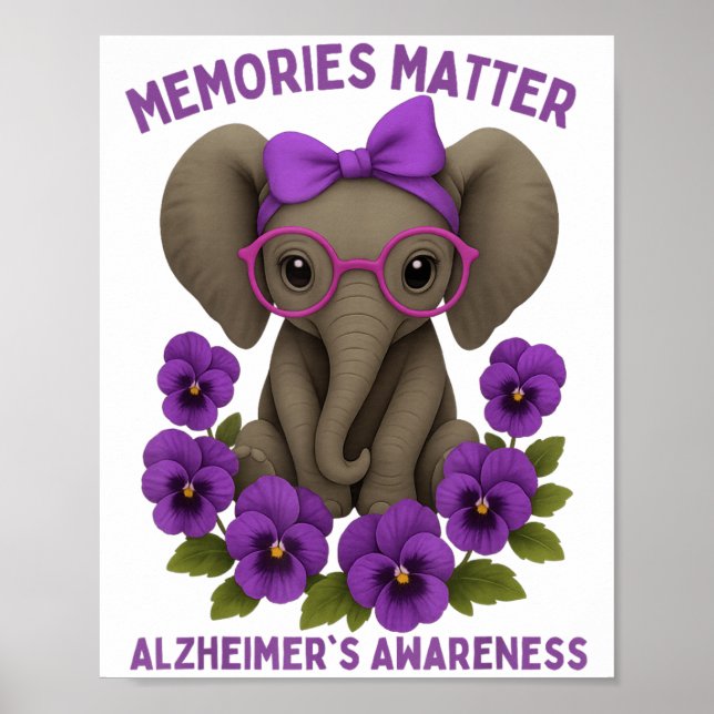 Poster Fleur d'Éléphant Violet de la Conscience de Heimer (Devant)