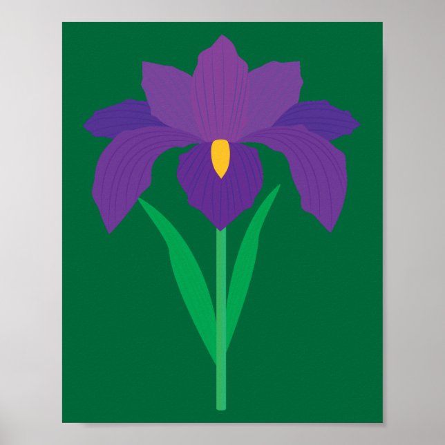 Poster Fleur d'Iris (Devant)