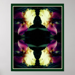 Poster Fleur d'Iris Abstraite