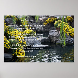 Poster Fleur Feu Et Glace