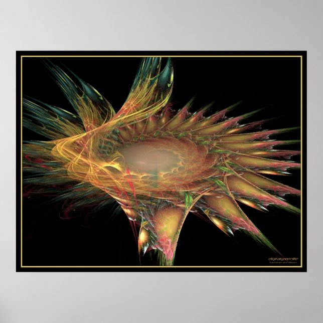 Poster fleur fractale (Devant)