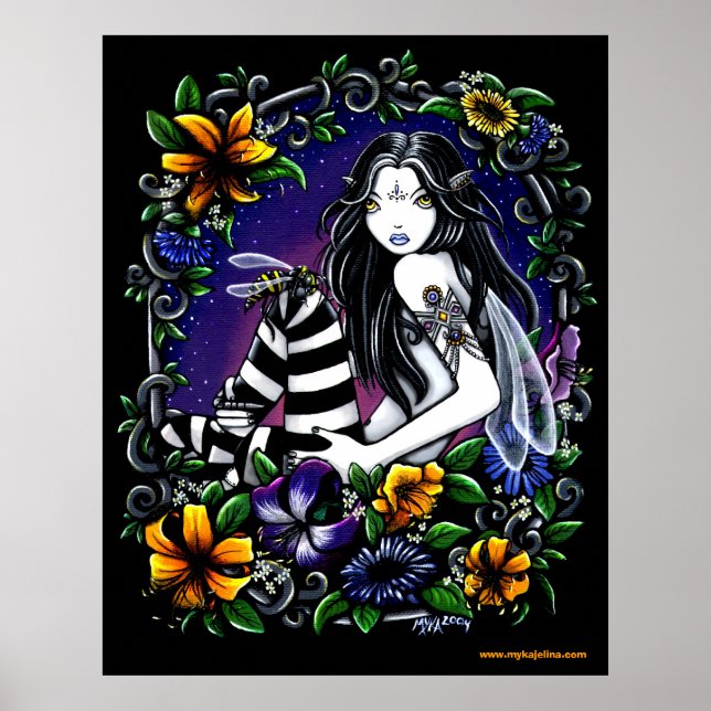 Poster Fleur gothique de fleur de fût (Devant)