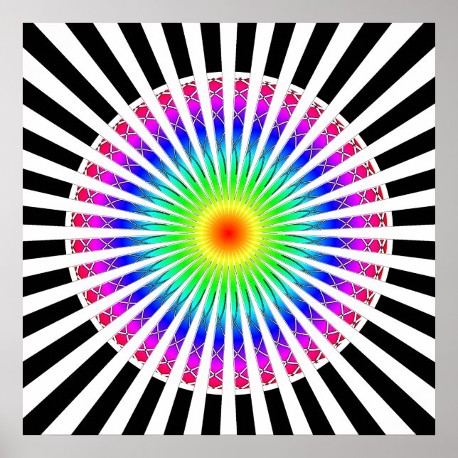 Poster Fleur hypnotique (Devant)