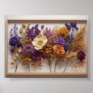 Poster Fleur intemporelle : OEuvre murale séchée