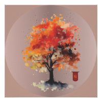 Fleur japonaise avec Kanji