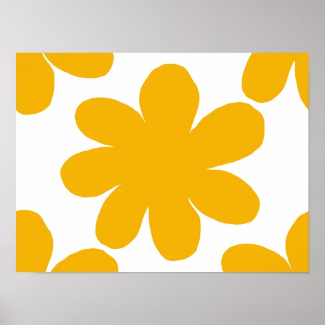 Poster Fleur jaune (Devant)