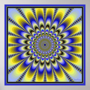 Poster Fleur Jaune Pulsante