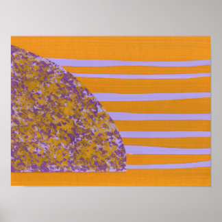 Poster Fleur jaune violette