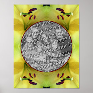 Poster Fleur Lily Jaune Fermer Créer votre propre photo