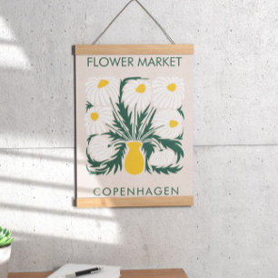 Poster Fleur Marché Abstrait Retro Daisy