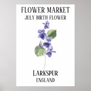 Poster Fleur Marché Fleur de naissance JULL Art Imprimer
