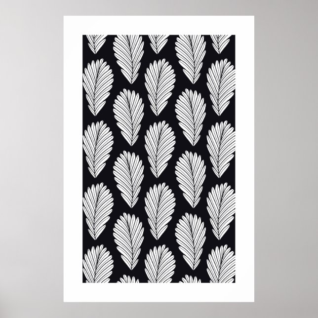 Poster Fleur nordique - Flore géométrique inspirée par Ja (Devant)