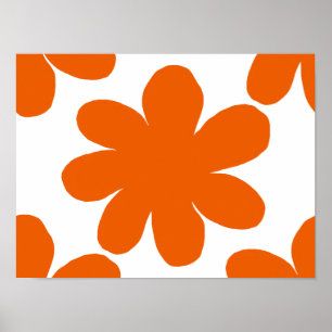 Poster Fleur orange