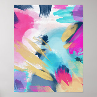 Poster Fleur // Peinture Abstraite